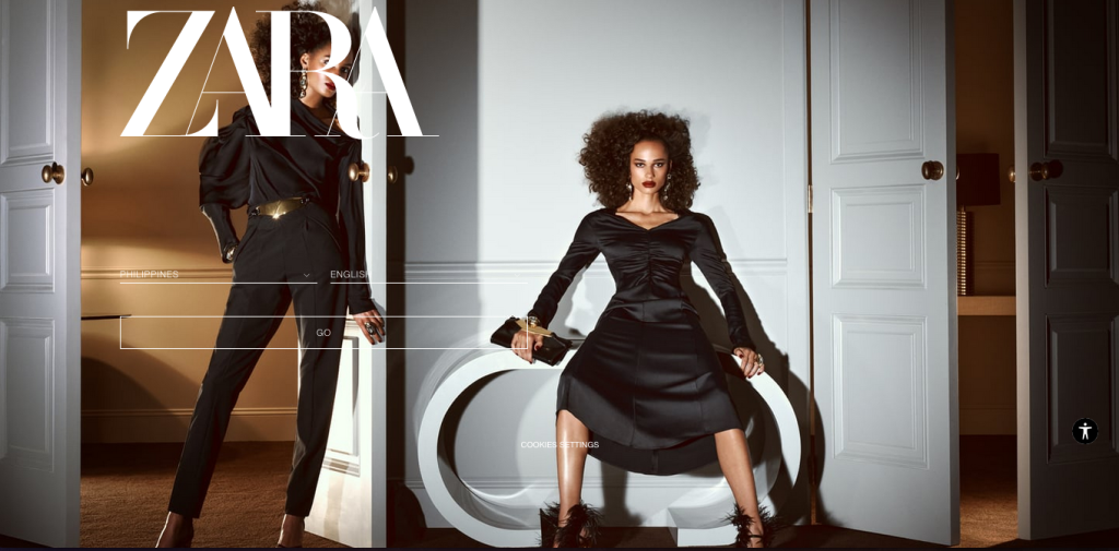 zara landing page
