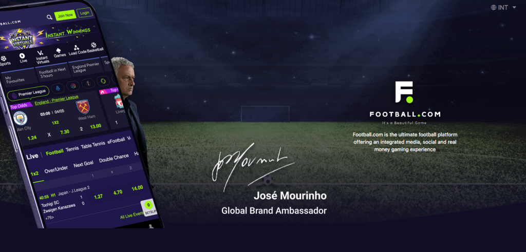 football.com landing page