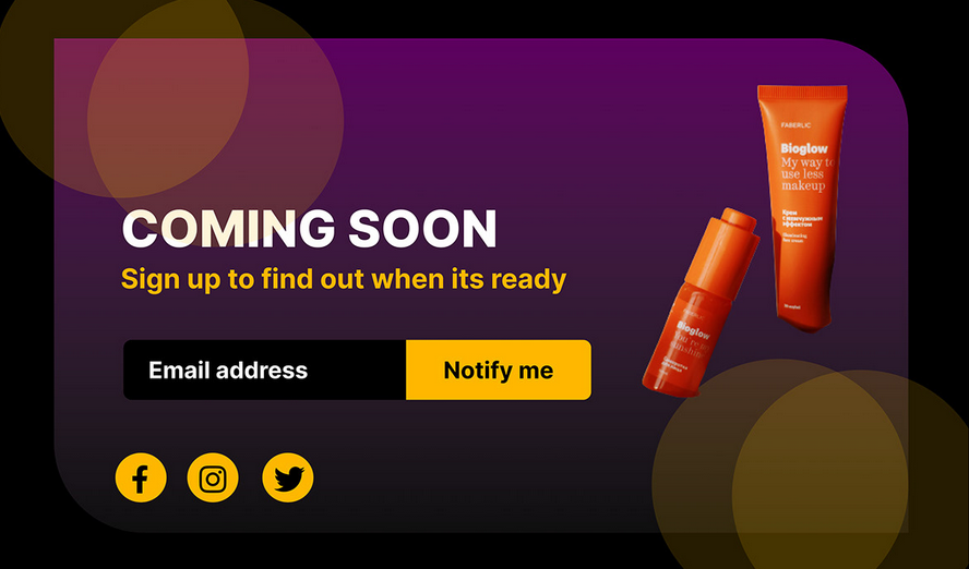 landing page coming soon page design inspiration