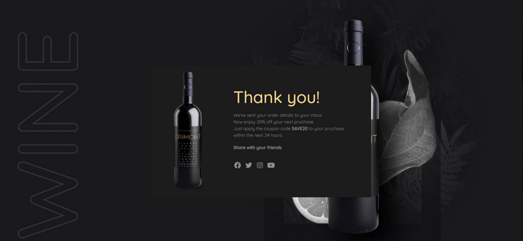 landing page thank you page sample inspiration