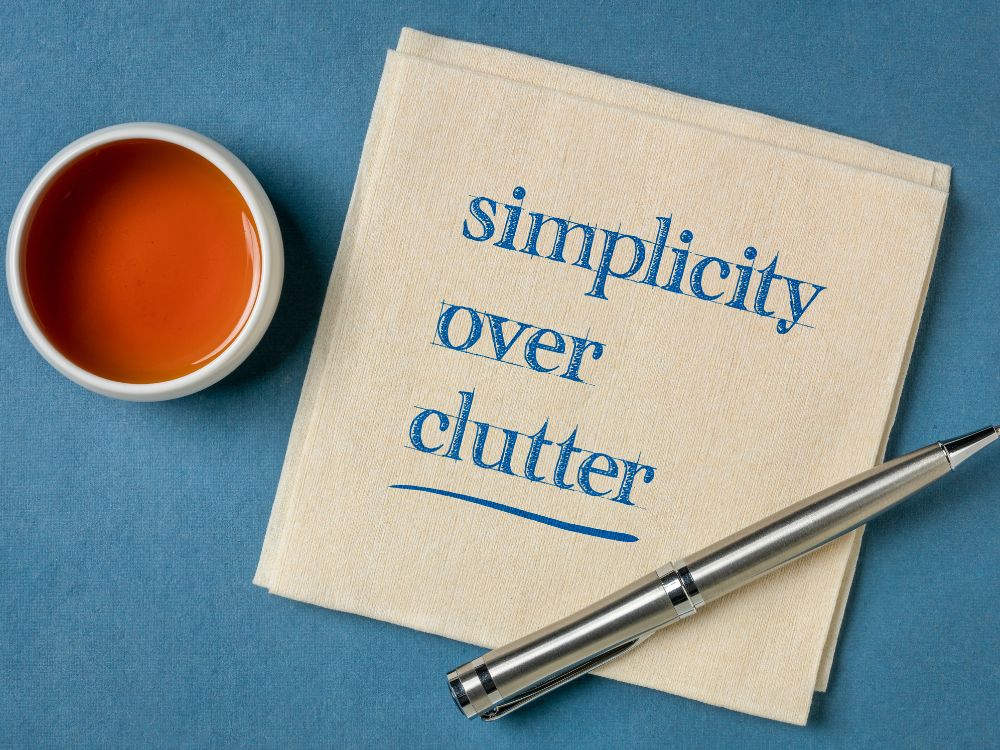 landing page clutter