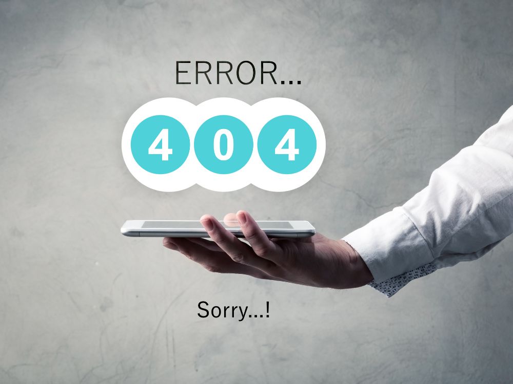landing page error 404 page