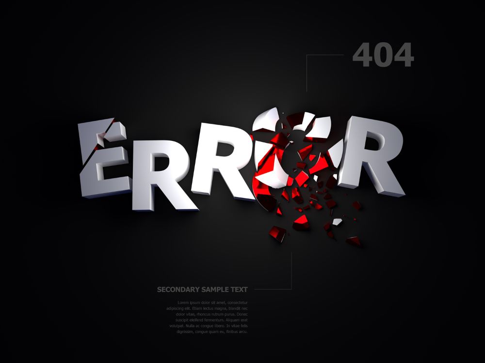 landing page 404 error page