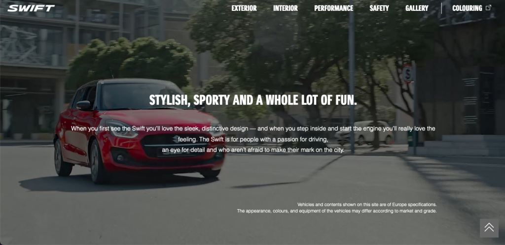 car and automotive dealership landing page example