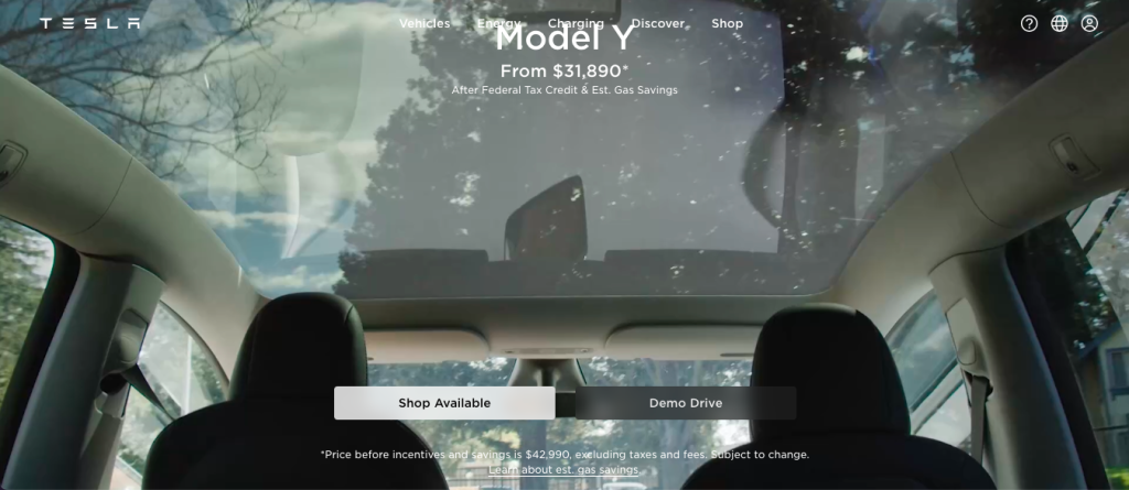 car and automotive dealership landing page example