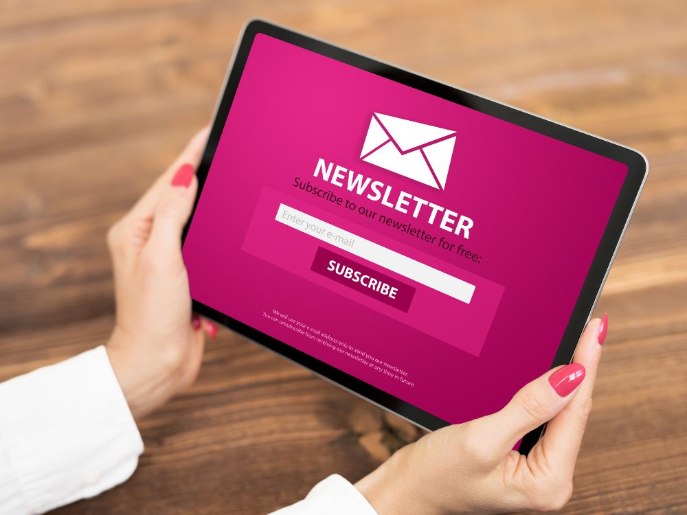 landing page email marketing newsletter