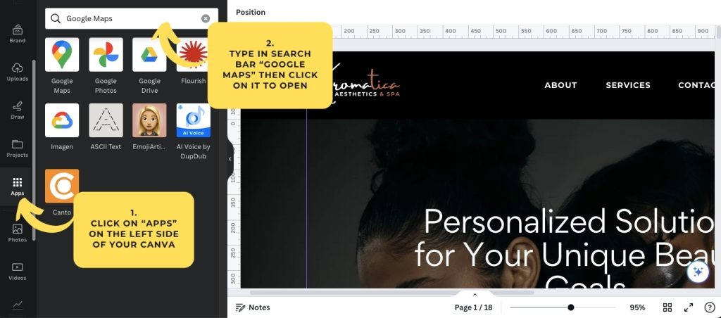 How To Add Google Maps In Your Canva Website? - Kromatic Design Studio