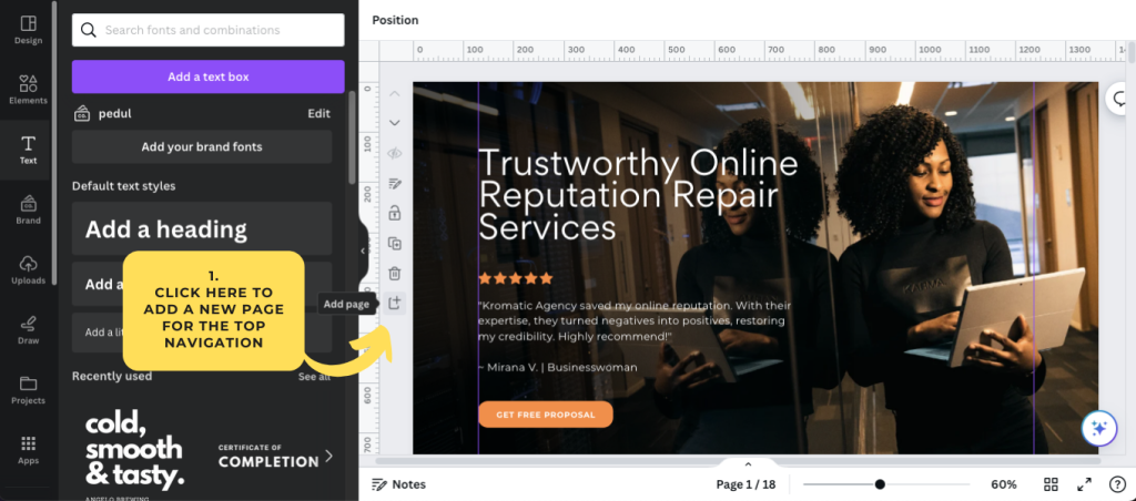 How To Create Your Canva Website Navigation Menu?