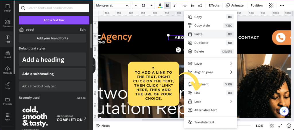 How To Create Your Canva Website Navigation Menu?