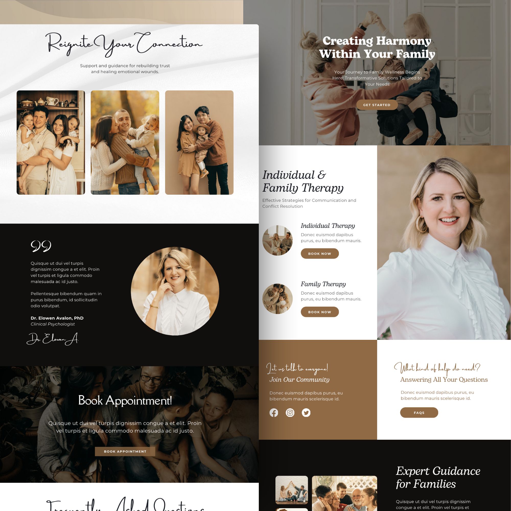 Family Therapist Website Template, Canva Website for Therapists, Couples Counseling Landing Page, Private Practice Web Design, Relationship Specialist Website, Easy-to-Edit Therapist Template, Marriage Counselor Website, Family Systems Therapy, Mental Health Website Design, Canva Pro Website